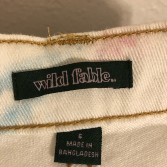 Wild Fable Straight Leg Carpenter TieDie Jean White Colorful - Picture 6 of 7